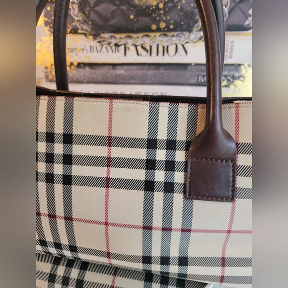 Burberry Nova Check Canvas Hand Bag Vintage RARE - Picture 11 of 16
